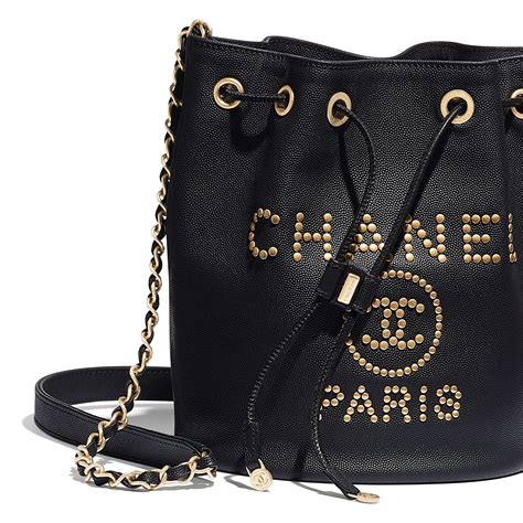 chanel flap bag grained calfskin|Chanel grained calfskin drawstring bag.